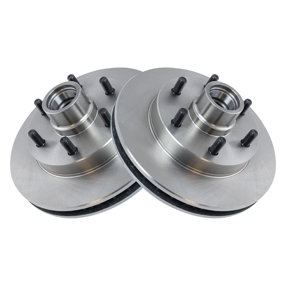 Trq Front Brake Rotors Set Vented Compatible With 1995-1998 Chevrolet C2500 1996-2002 Express 2500 Gmc Savana 2500