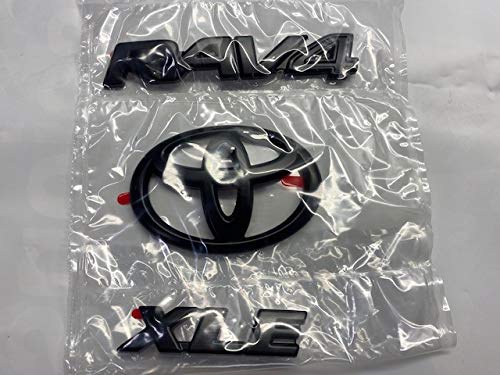 Genuine Toyota Rav4 Xle Blackout Black Emblem Overlays Pt948-42192-02