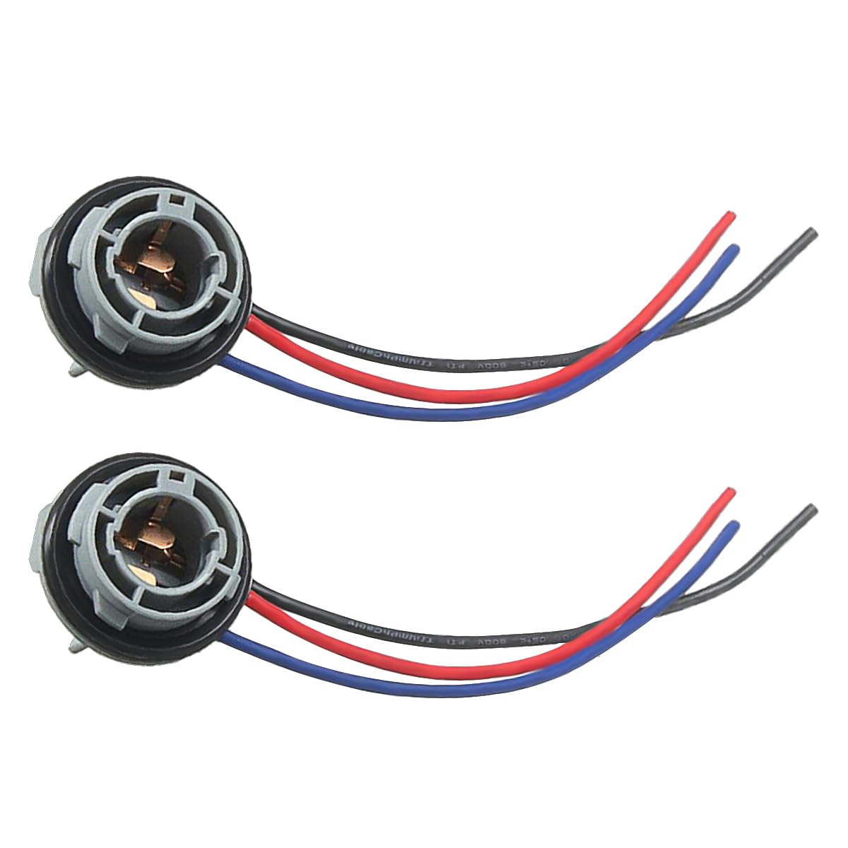 2Pcs 1157 Led Bulb Socket Plug, Waterproof Turn Signal Brake Light Tail Light Socket Harness, Base Plug Connector Professional C