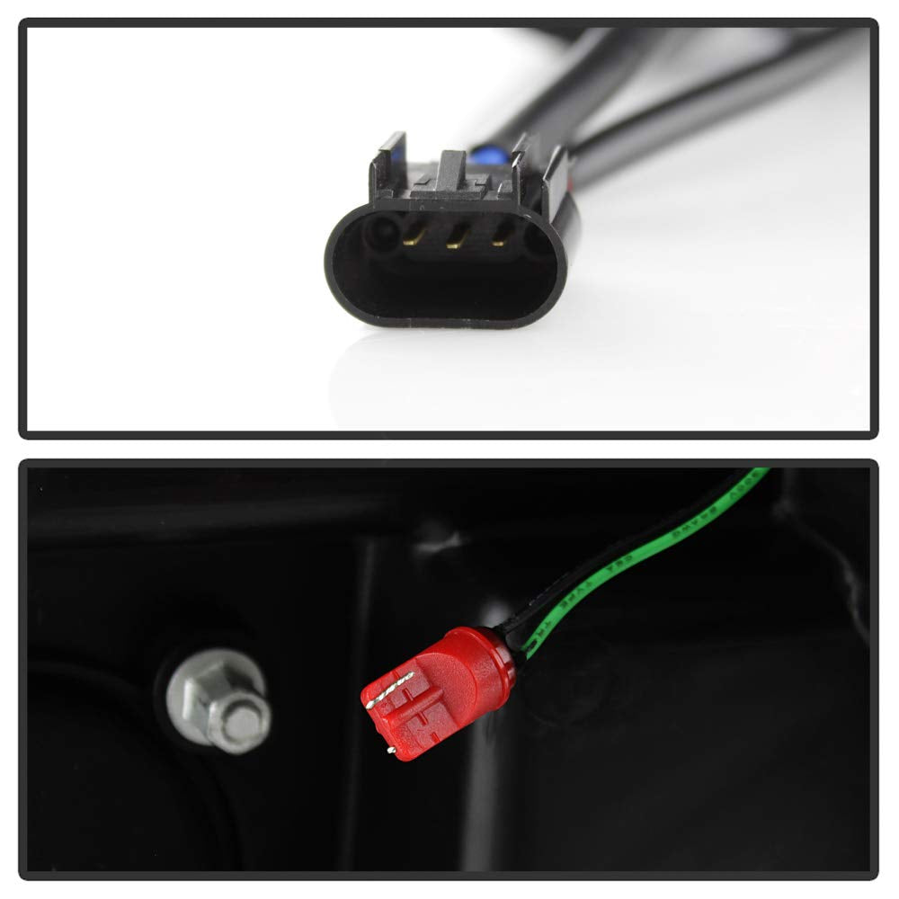 ACANII Black LED Tube Projector Headlights for 2008-2010 Ford F250 F350 Superduty Pickup - Left & Right Set