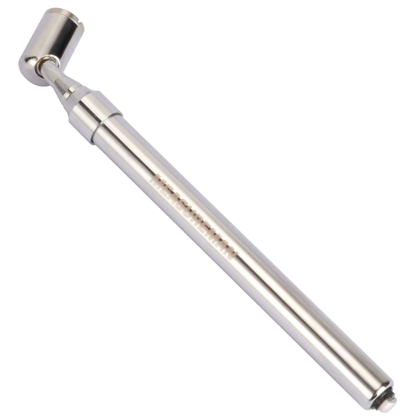 Measureman Heavy Duty Large Bore Dual Head Truck Tire Gauge, 360 Swivel Chuck, Solid Brass Body, Aluminum Slide,Range 10-150psi