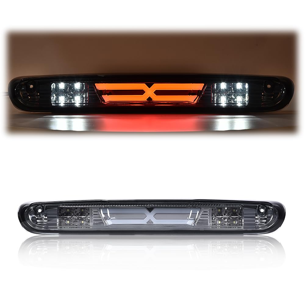 LQI LED 3rd Third Brake Light Compatible with Chevy Silverado/GMC Sierra 2500 3500 & HD Models 2007-2014 Tail Cargo Lamp Type X 