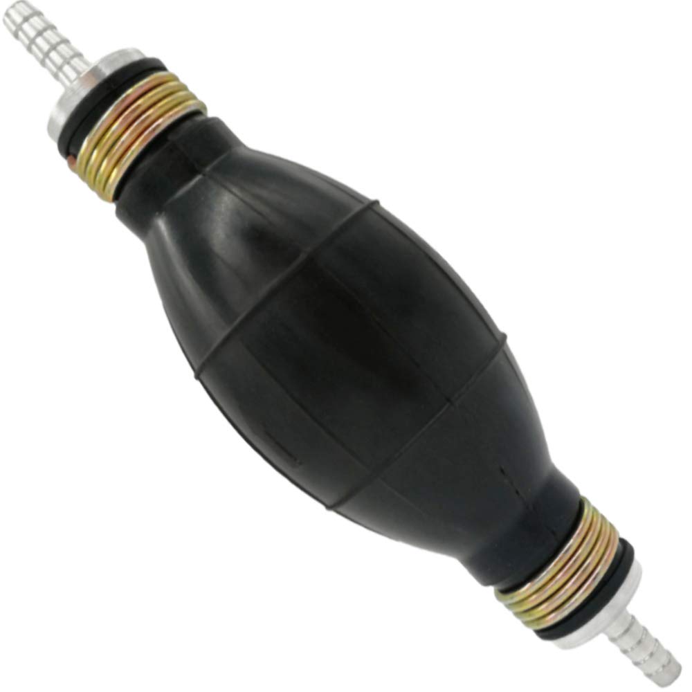 Automotive-leader 6mm 1/4'' Rubber Fuel Transfer Vacuum Fuel Line Hand Primer Pump Bulb Type Black Bulb Type for Marine Boat Acc