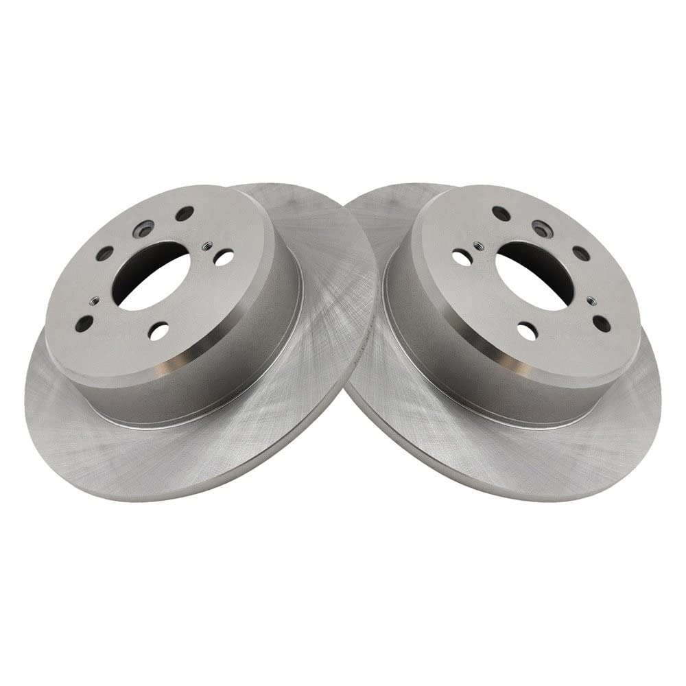 Trq Rear Brake Rotors Set Solid Compatible With 1992-1996 Lexus Es300 1999-2003 Rx300 Toyota Camry 2001-2003 Highlander