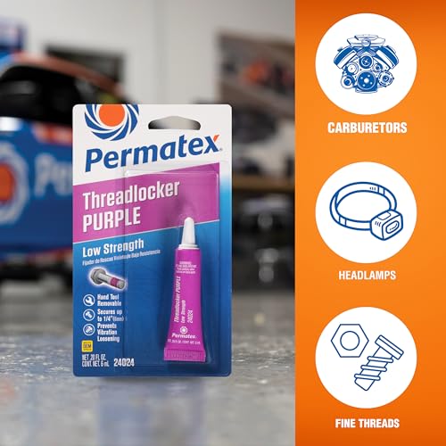 Permatex 24024-6PK Low Strength Threadlocker Purple, 6 ml (Pack of 6)