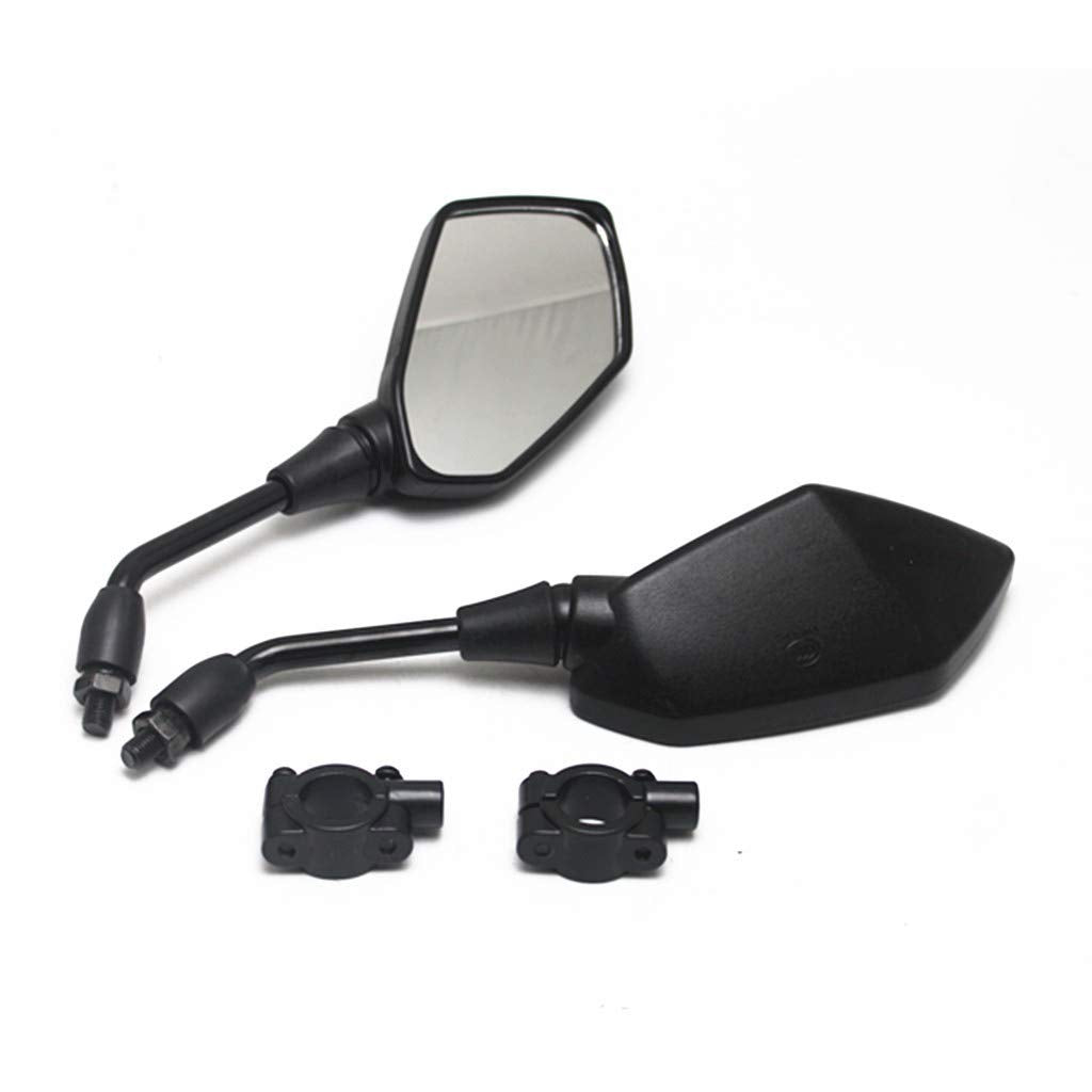 【2021 Upgraded】Motorcycle Convex Rear View Mirror, Mirrors For Bike ,Motorcycle ,Atv,Scooter, With 10Mm Bolt, With 7/8" Handle Bar Mount Clamp Compatible With Cruiser, Suzuki, Honda,Victory And More