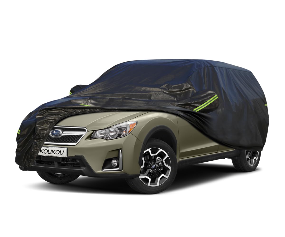 Koukou Waterproof Suv Car Cover Suitable For Subaru Crosstrek From 2017 To 2025, 7 Layers Windproof All Weather Waterproof Outdo