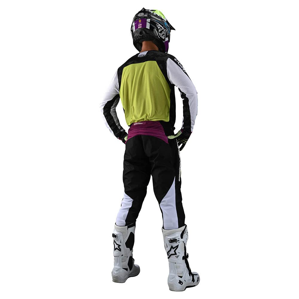 Troy Lee Designs GP Air Pant for Moto MX Motocross, Veloce Camo Black Glo Green, 32