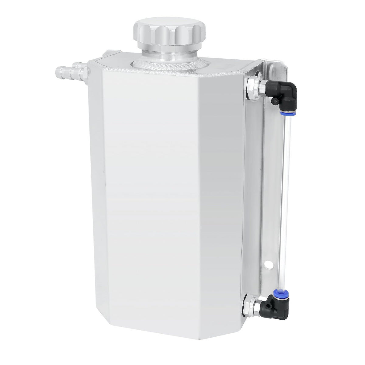 Evil Energy Radiator Coolant Overflow Tank, Coolant Recovery Tank Aluminum 2L Silver
