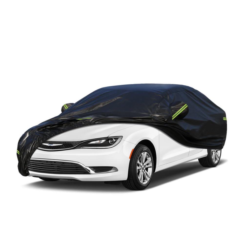 Kaugung 7 Layers Car Cover Custom Fit Chrysler 200 From 2010 To 2025, Outdoor Waterproof All Weather Sun Rain Dust Snow Protecti
