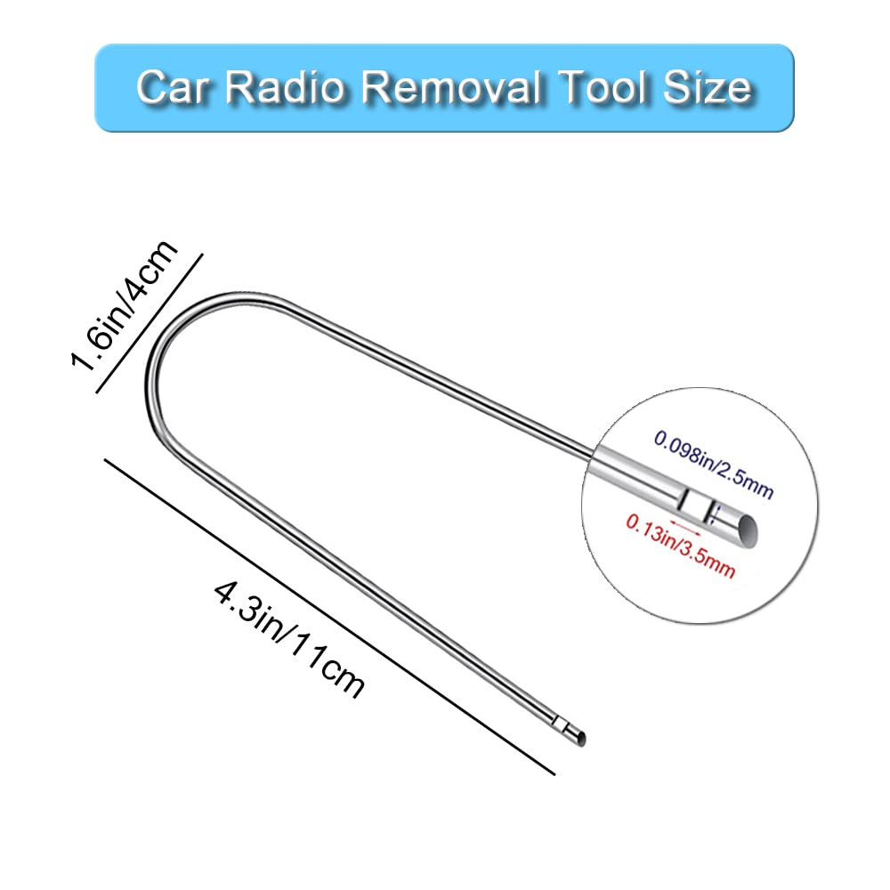 Automotive Car Radio Removal Pry Tool Kit U-Shaped For Disassembly Of Most Car Cd Audio Frequency Converter Stainless Steel 4Pcs