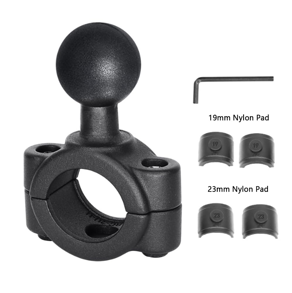 Strg 1'' Ball Handlebar Rail Mount Base, Handlebar Mount for Round Rails 0.75'' to 0.9'' in Diameter, Compatible with RAM Mounts