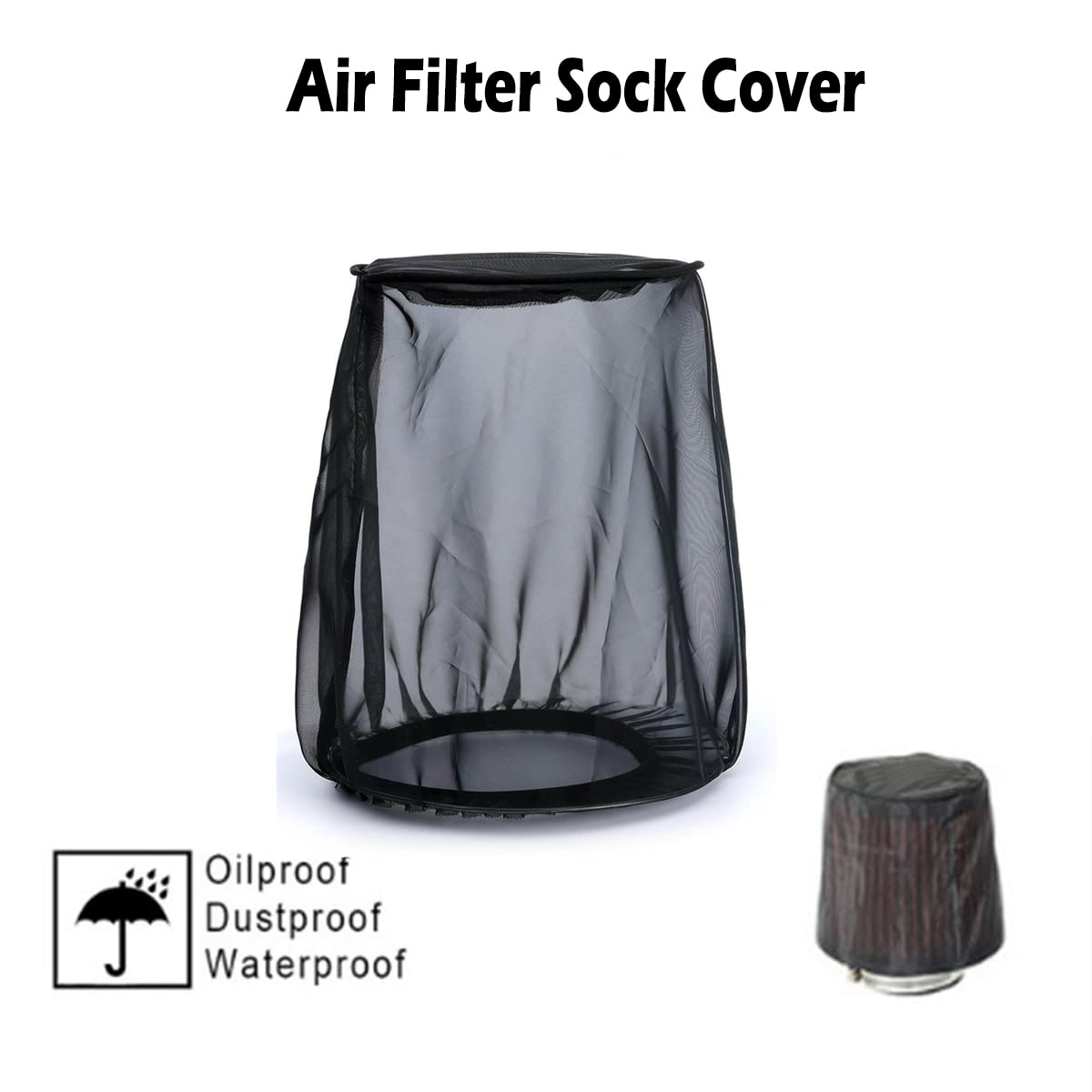 Air Filter Cover For Car Cold Air Intake Filter Cover Wrap Dustproof, Air Intake Filter Sock Cover For Harley Touring, Universal