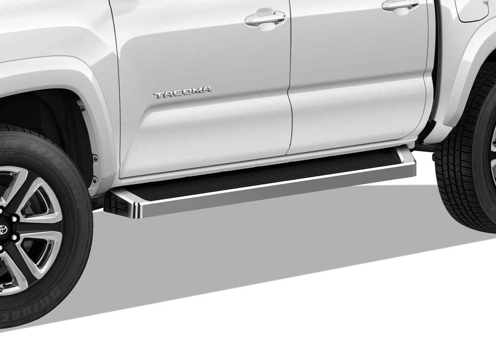 Aps Running Boards (Nerf Bars Side Steps Step Bars) Compatible With Toyota Tacoma 2005-2023 Double Crew Cab (Silver Running Boar