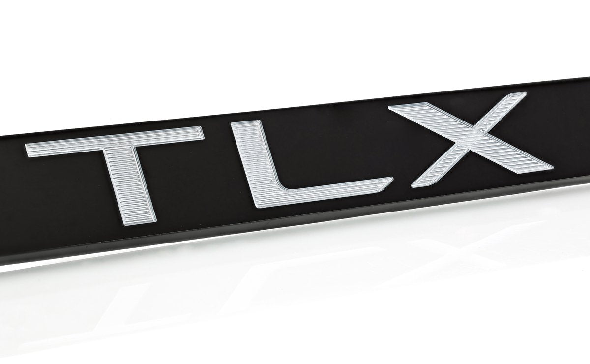 Acura Tlx Wordmark Black Coated Zinc Metal License Plate Frame Holder 2 Hole