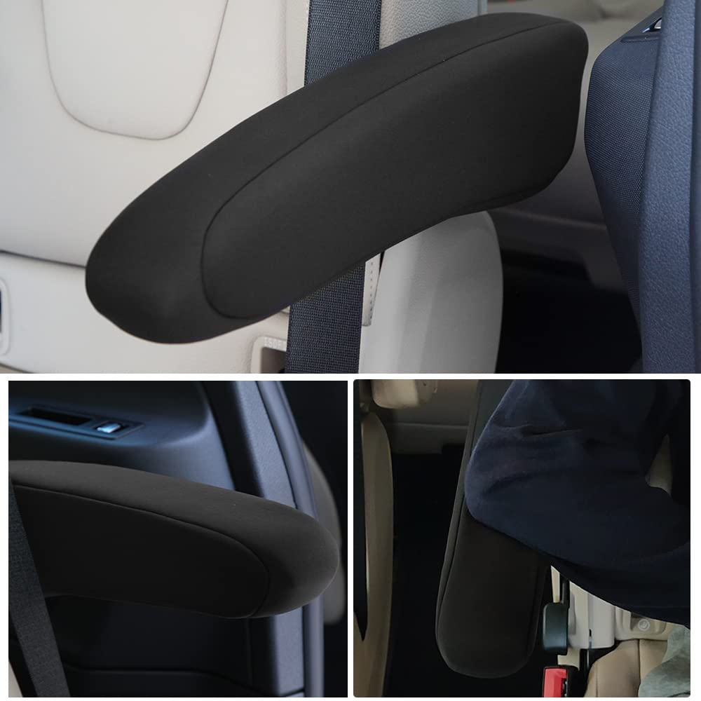 Aomsazto For Honda Crv 2011-2014 Seat Armrest Covers Black Arm Rest Cover Replacement Fabric One Pair