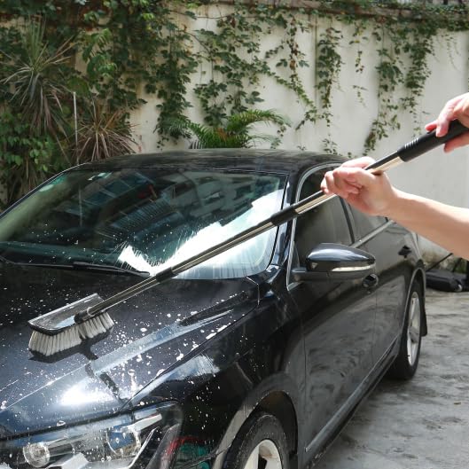 Navapal 52'' Dip Car Wash Brush With Long Handle For Washing Cleaning House Siding, Solar Panel, Auto Cars, Suv, Trucks, Rv, Flo