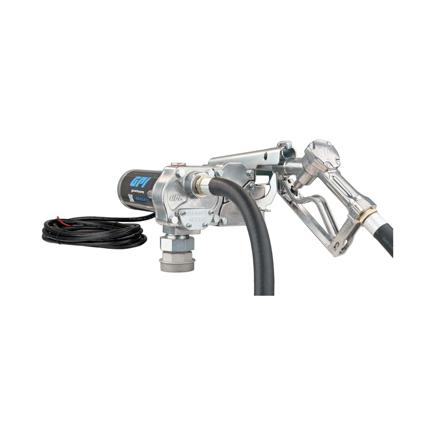 GPI - M-150 Series Fuel Transfer Pump, Manual Shut-Off Unleaded Nozzle, 15 GPM, 12 Volt (110000-99)