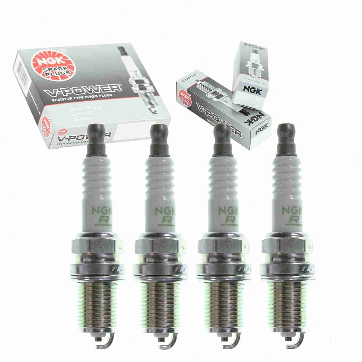 4 pc NGK V-Power Spark Plugs compatible with Toyota Yaris 1.5L L4 2006-2014