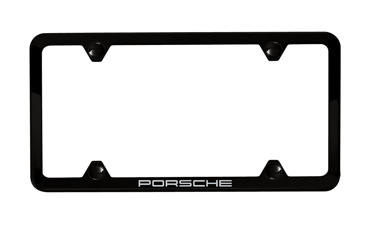 Porsche Slimline License Plate Holder In Black