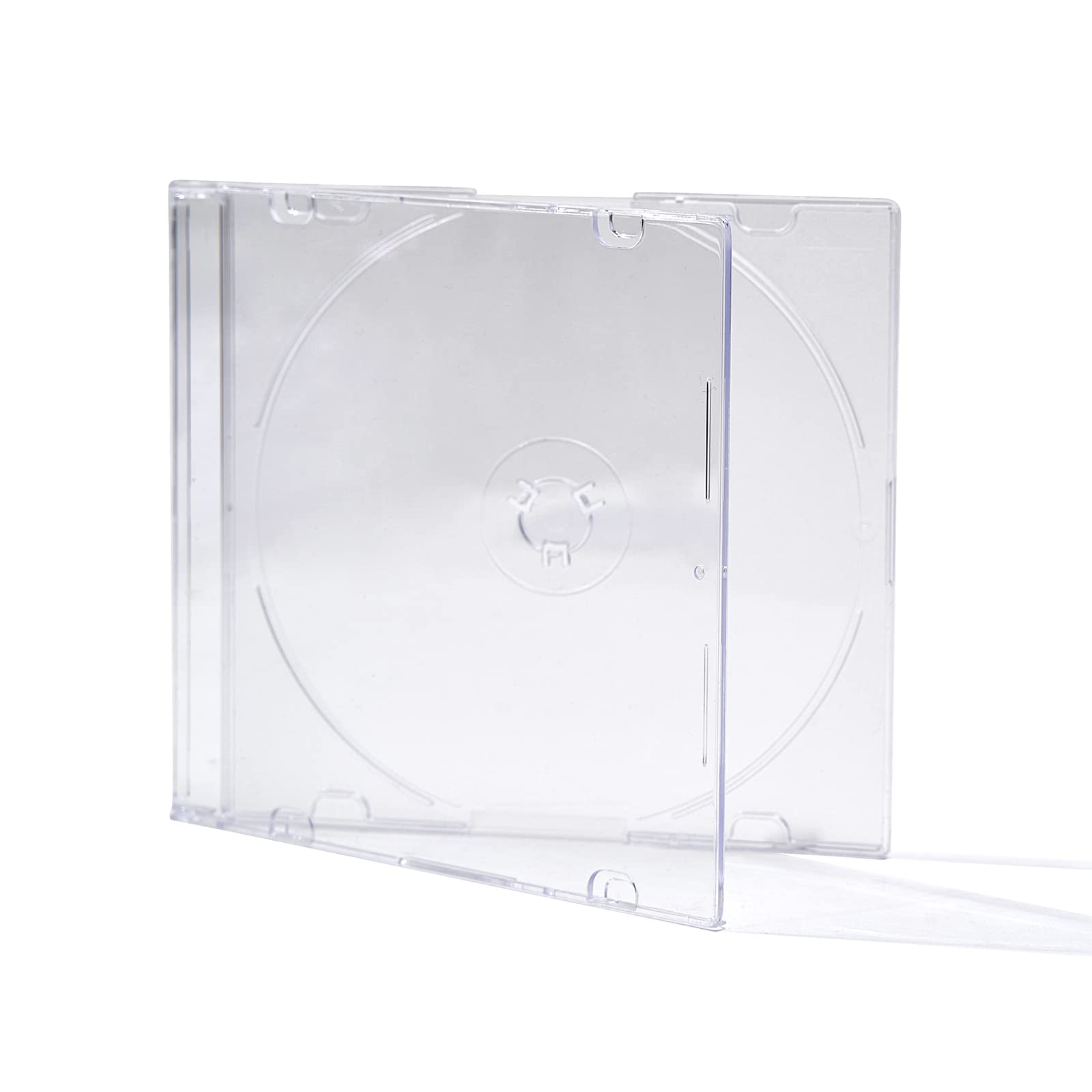 Maxtek Ultra Thin 5.2Mm Slim Clear Cd Jewel Case With Built In Frost Clear Tray, 100 Pack.