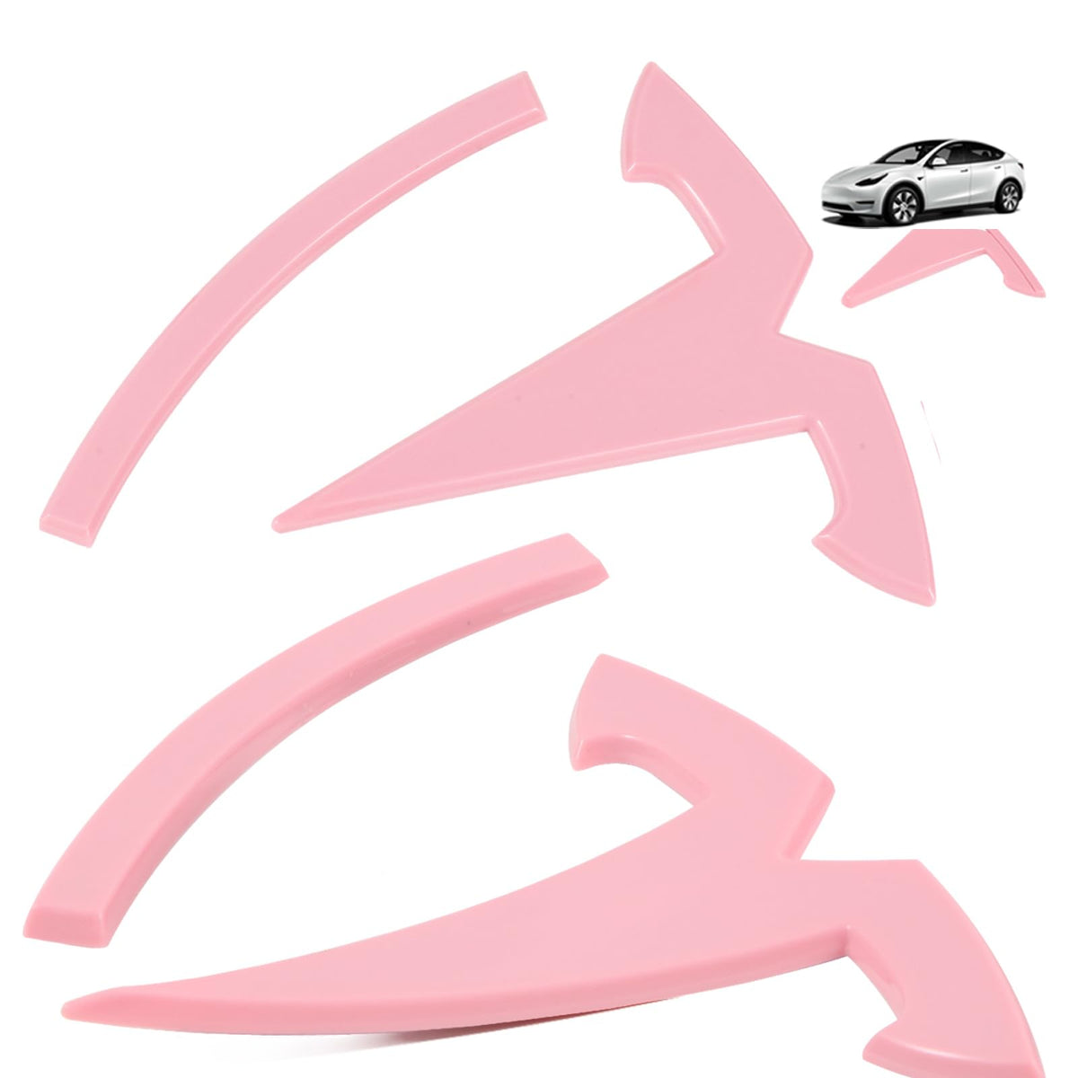 Emblem Accessories Compatible With Model 3 3Pcs 3D Logo Decal