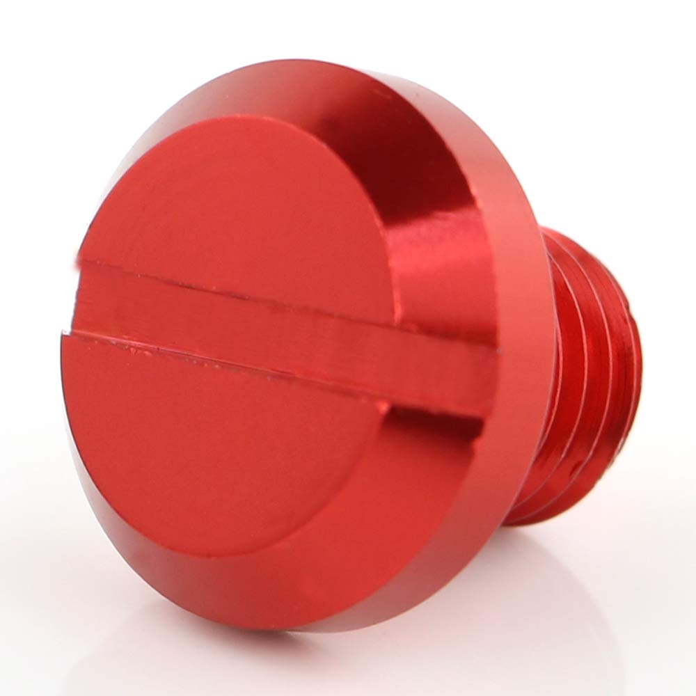 Xitomer 4 Pcs M10X1.25 Mirror Hole Plugs, Fit For Nc750S Mt/ Cb1000R/ Grom Msx125, Z250Sl/ Z400/ Z125, Speed Triple 1050 And So On, Aluminum Cnc (Red)