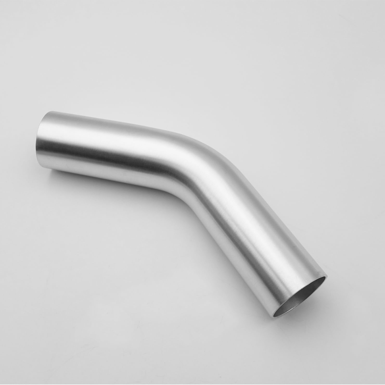 Ac Performance 2.5'' (63Mm) Od 45 Degree Aluminum Elbow Intercooler Pipe Air Intake Tube, 1.5D Radius, Brushed Finish