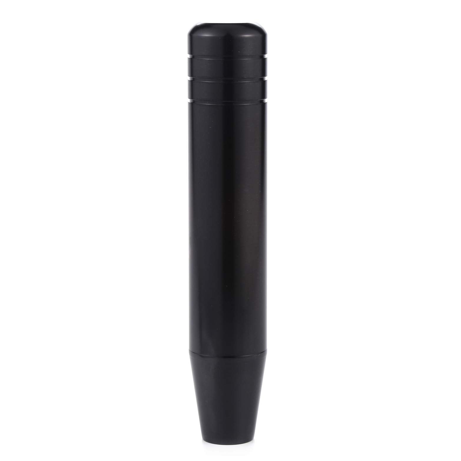 Arenbel 7 Polished Aluminum Car Gear Stick Lever Shift Long Handle Weighted Shifter Knob Fit Most Manual Automatic Vehicles, Bla