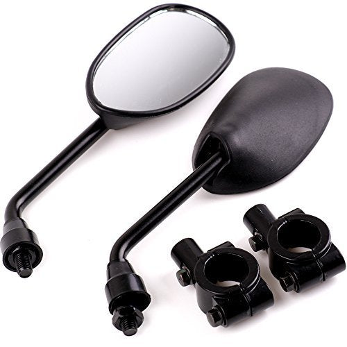 XYZCTEM Black Retro Style Side Rearview Mirror w/ 7/8'' Handlebar Mount 8mm Adaptor For Mountain Bike BMX Bicycle Motorcycle Dir