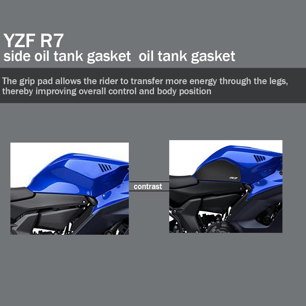 for YZFR7 R7 2022 2021 Motorcycle Tank Traction Pad Anti Slip Sticker Gas Knee Grip Protector