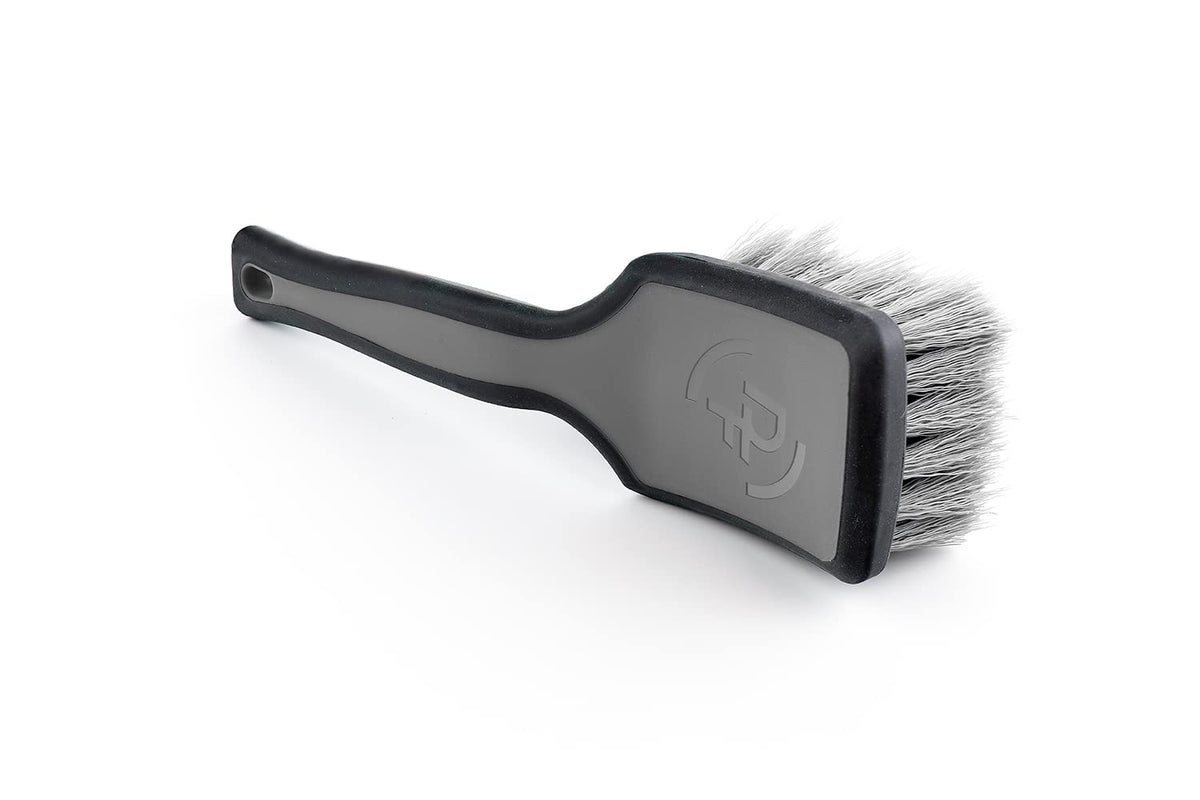 Detail Factory - Progrip Tire Brush - Ergonomic Progrip Handle, Stiff Synthetic Bristles, Ergonomic Design, Clean Your Tires Wit