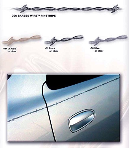 Sharpline 206 Barbed Wire Accent Stripe - 1/2'' X 150' - 058 - Silver Metallic On Clear