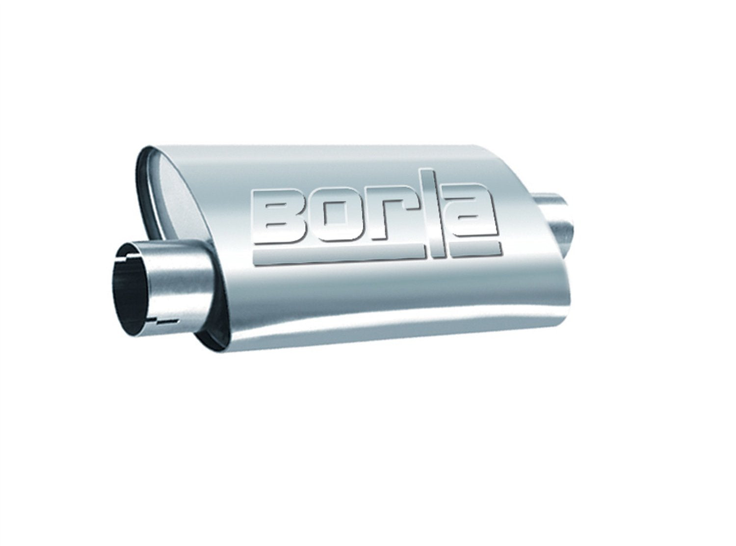 BORLA 40664 ProXS ProXS Muffler 2.25'' Offset Inlet/ 2.25'' Center Outlet, 4'' x 9.5'' Oval, 14'' Long Body, 19'' Overall Length