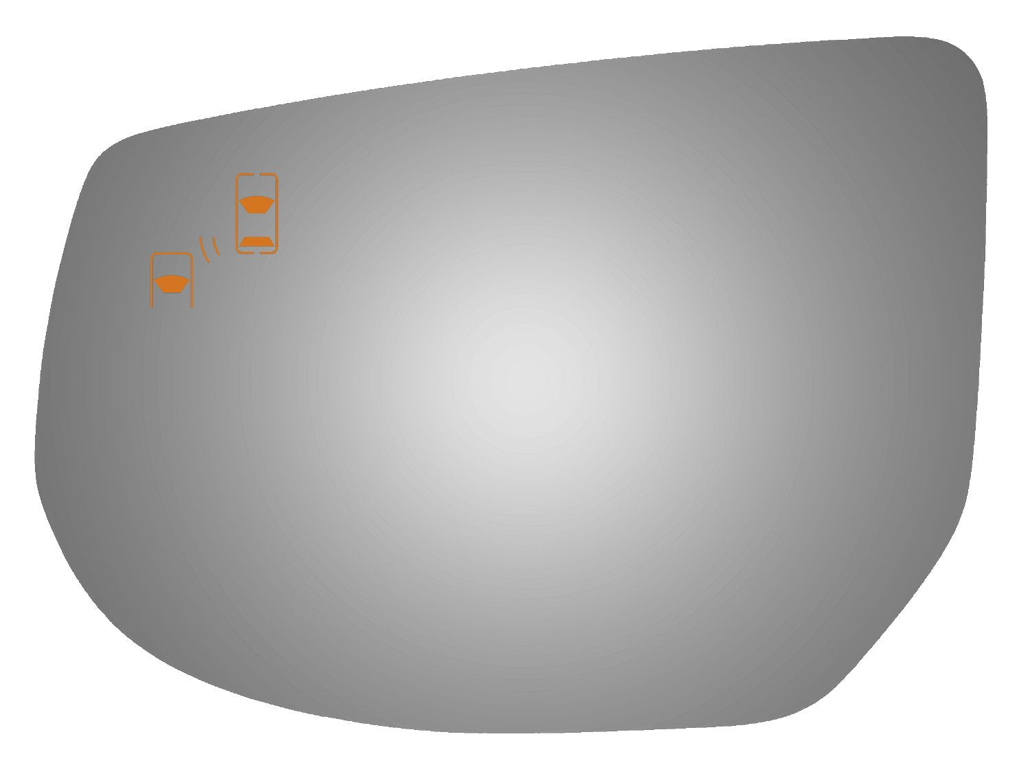 Burco 4476B Driver Side Power Replacement Mirror Glass with Lasered Holes to use with Factory Blind Spot Detector for 13-18 CADILLAC XTS