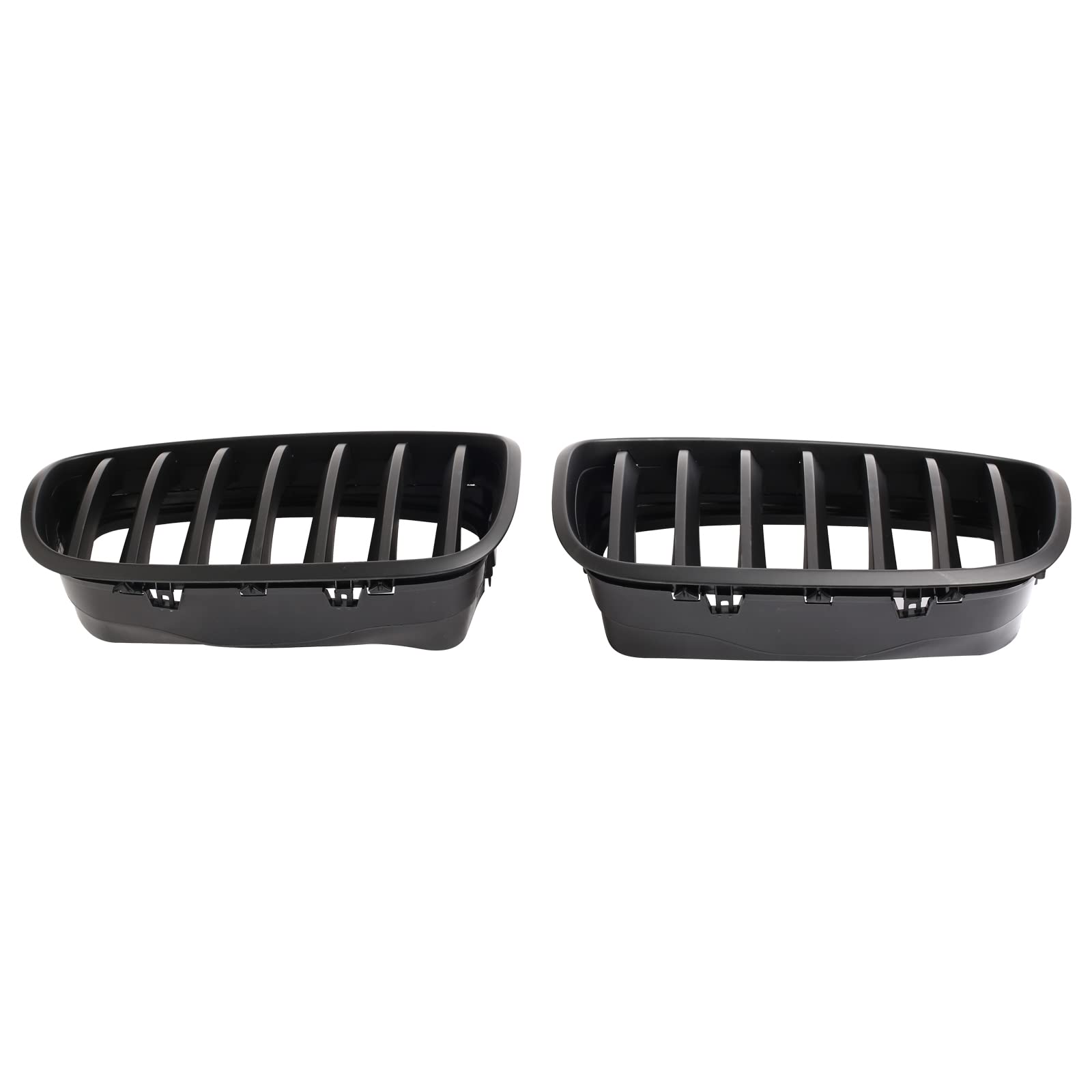 BILLDIO ABS E70 Grill,Front Kidney Grille Compatible with 2007-2014 X5 E70 X6 E71 (Single slats Matte black Grills, 2-pc Set)