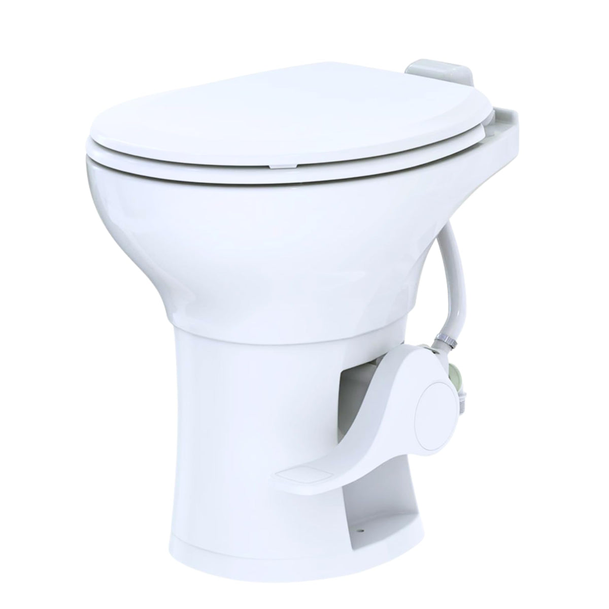 Seaflo Residential Height Camper/Rv Toilet With Elongated Ceramic Bowl, 19 Stand WBCARB0DZDY84GV