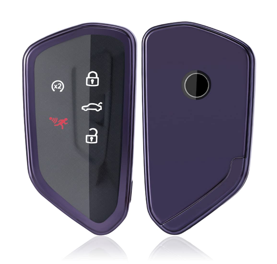 Key Fob Cover Fit For Volkswagen Vw Mk8 Golf/Gti Skoda Octavia Soft Tpu Remote Holder Skin Protector Jacket Keyless Entry Sleeve Accessories (Dark Purple)