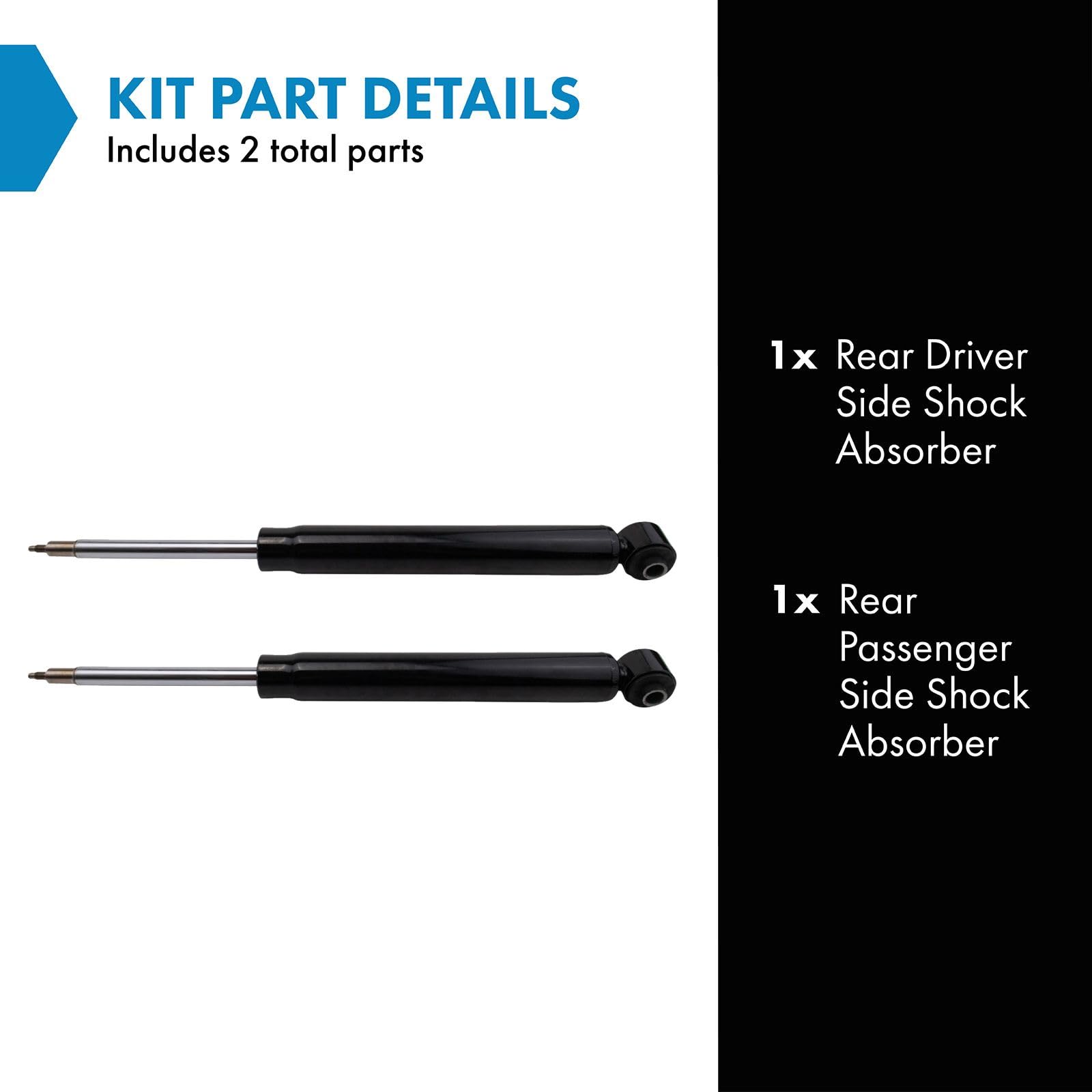 Trq Rear Shock Absorber Set Compatible With 2010-2017 Volvo Xc60