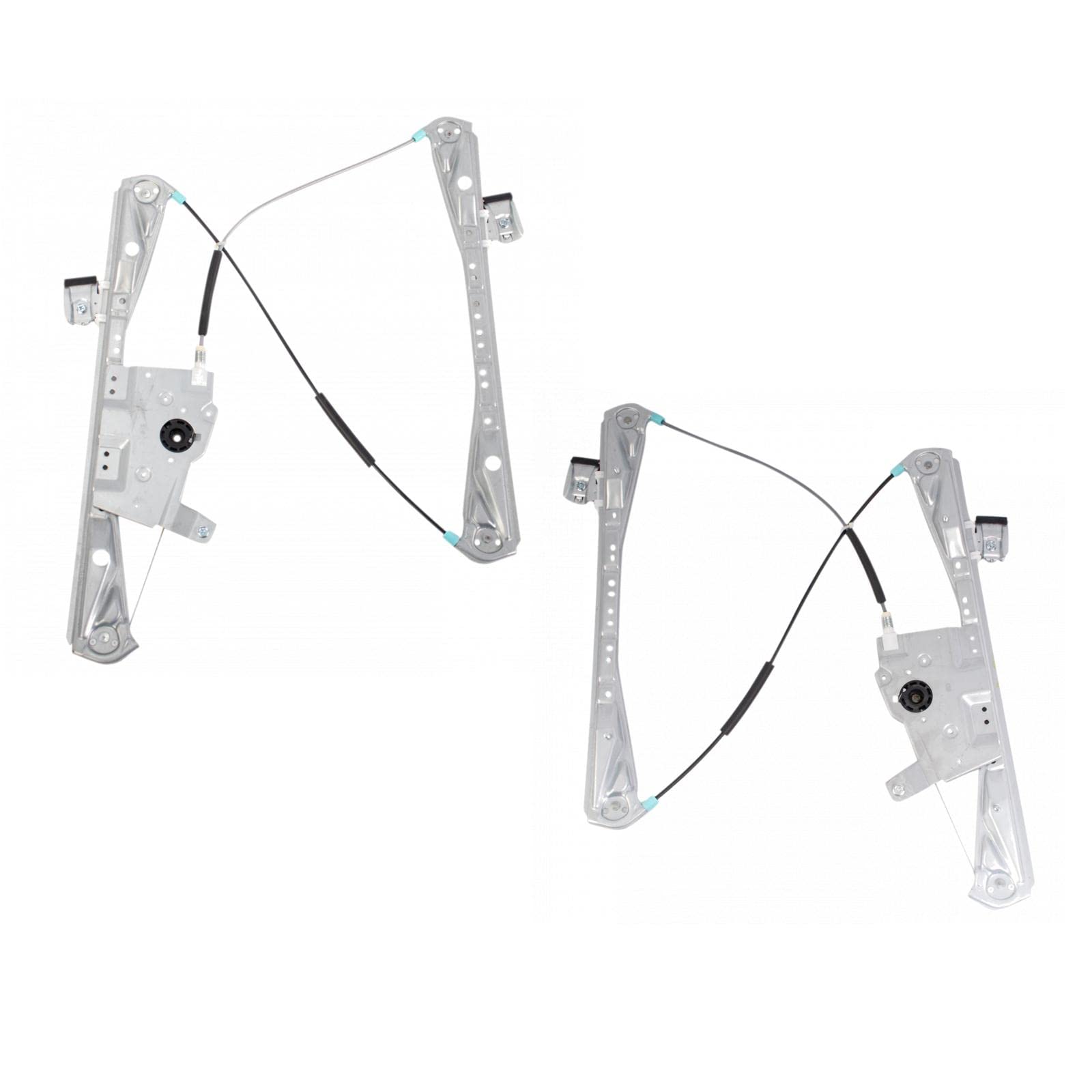 Trq Front Power Window Regulator Set Compatible With 2003-2006 Lincoln Ls Fo1350163 Fo1351163