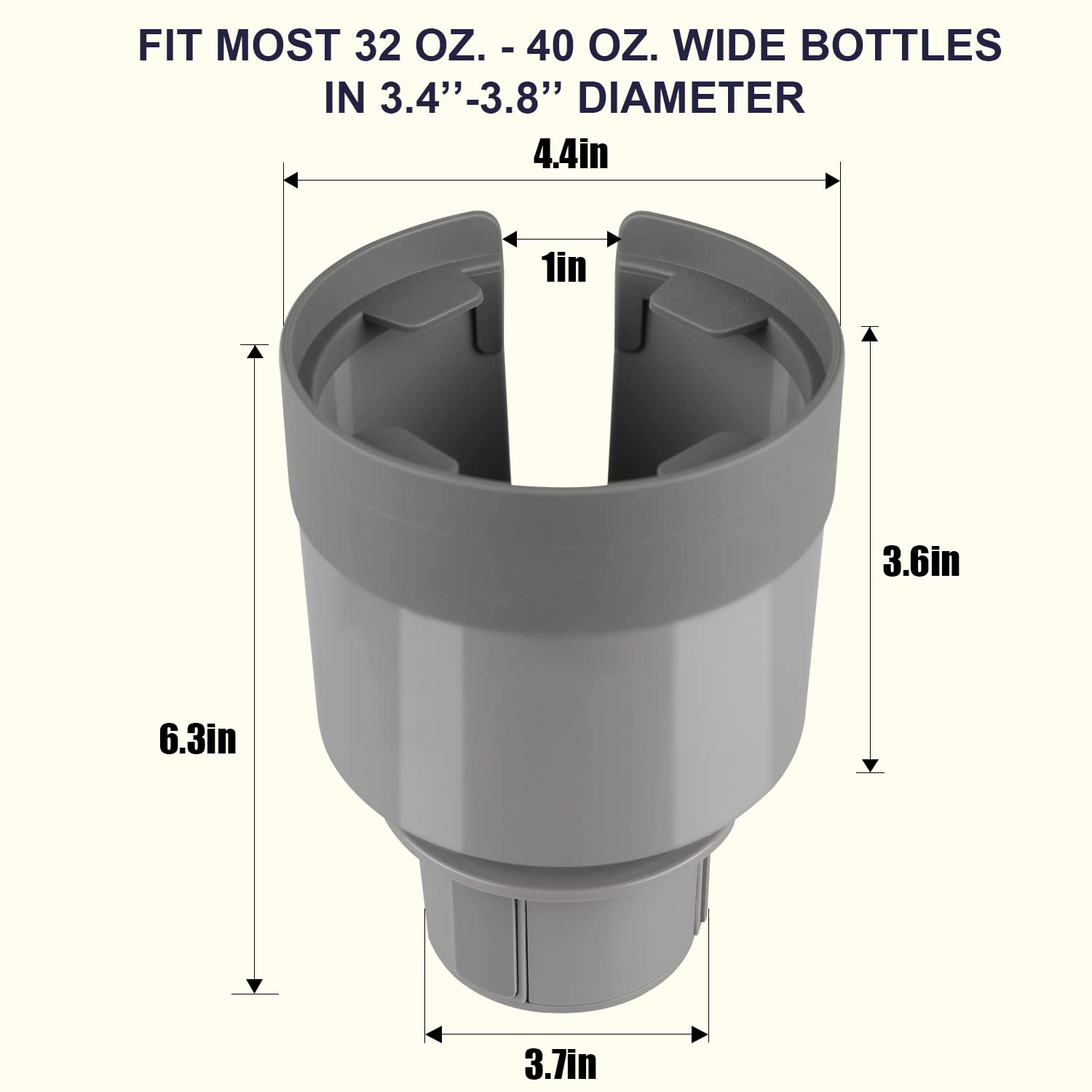 Seven Sparta Expander Car Cup Holder Expander Organizer With Adjustable Base, Compatible With Hydro Flasks 32/40 Ounce, Compatib