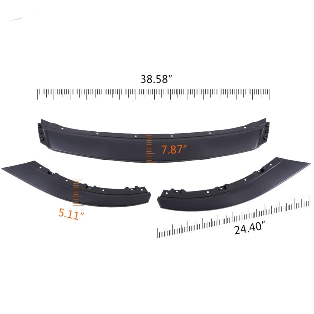 Scitoo Matte Black Front Bumper Lip Rp Style Fits For 2013-2014 For Ford Mustang Pp Front Lip Spoiler