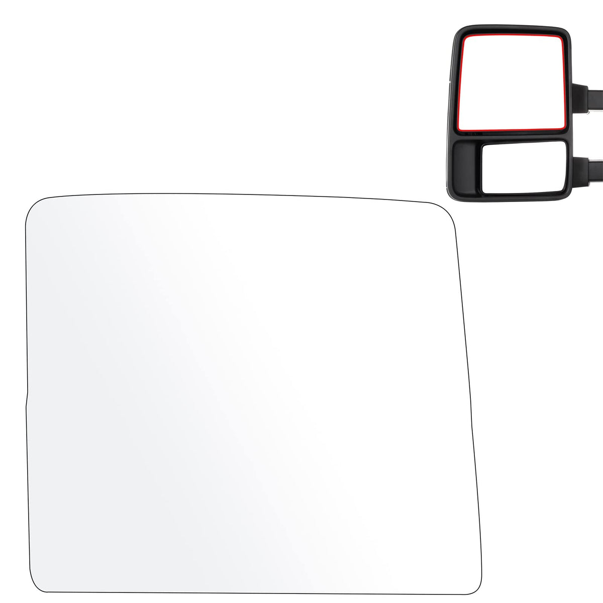 SCITOO Right Side Mirror Glass Compatible with 1999-2016 for Ford F-250 F-350 F-450 F-550 Super Duty 2000-2005 for Ford Excursio