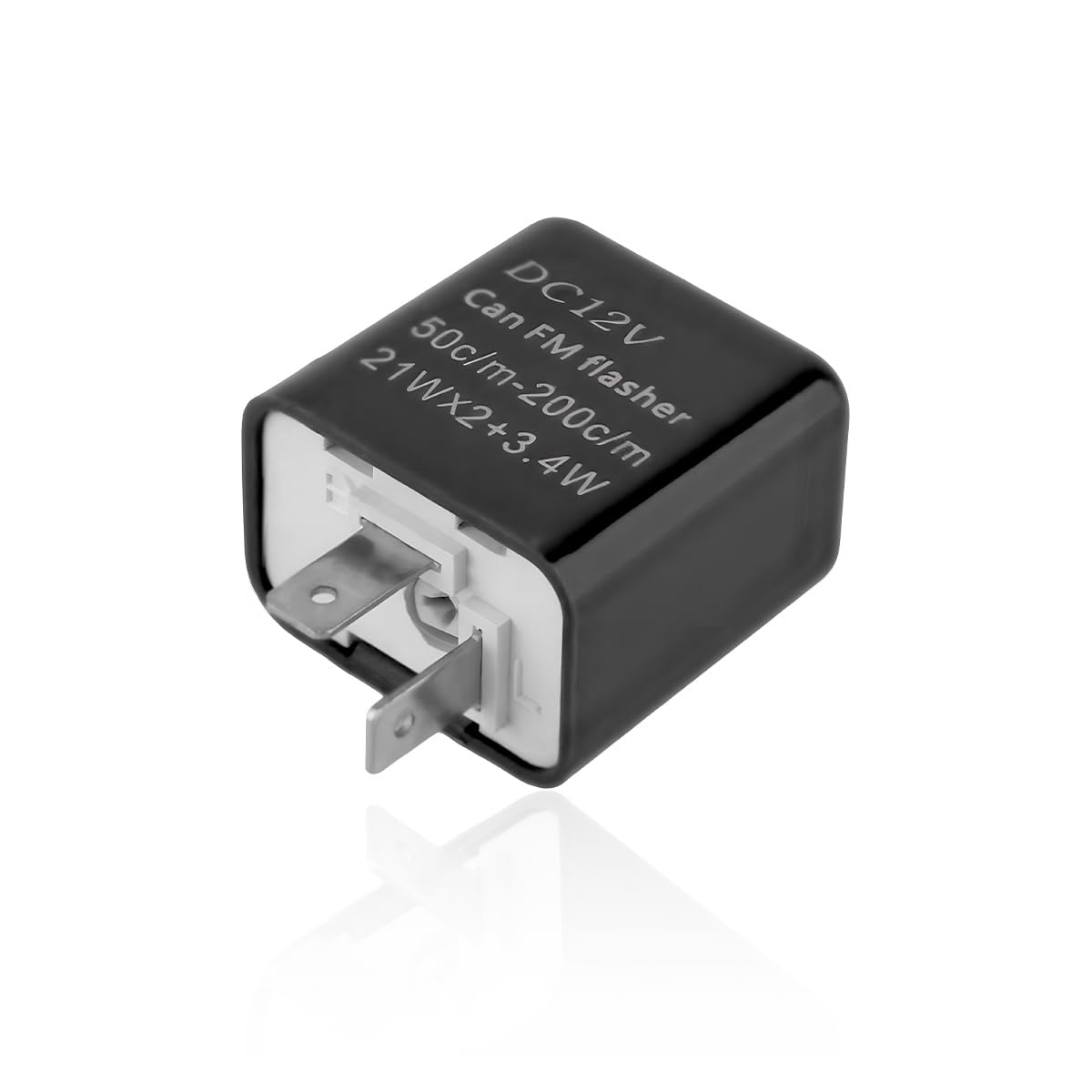 Wevdn 12V Speed Adjustable 2 Pin LED Flasher Relay, Electronic Flasher Relay Replacement Hazard Warn Flasher Relay, 2-Pin Hyper 