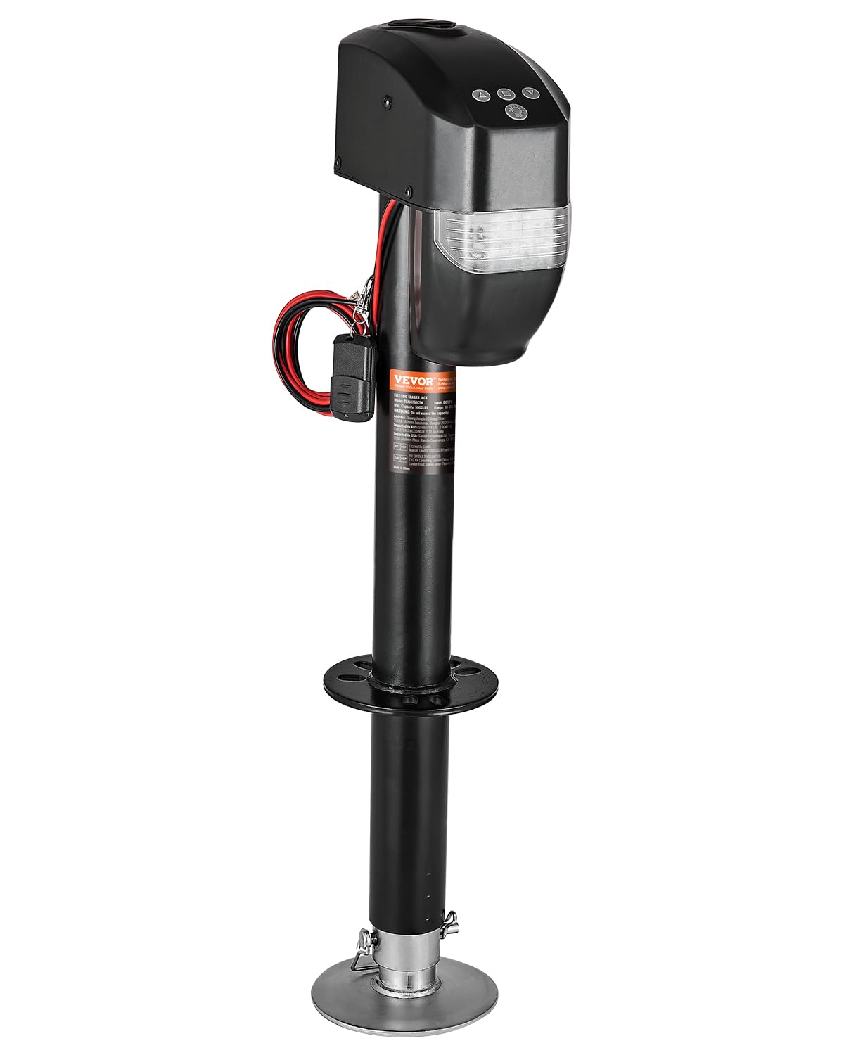 VEVOR 5000 lbs Electric Trailer Jack, Heavy Duty RV Electric Power Tongue Jack with 2 Way Connector, Remote Control, Crank Handl