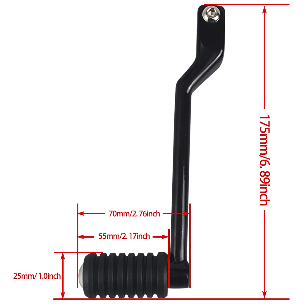 Wowtk Heel Shift Lever,Rear Shift Lever Fits For Harley 1986-2017 Fl Softail, 1988-2024 Touring Road Glide Electra Road King Street Glide And 2008-2024 Trike Models,Black