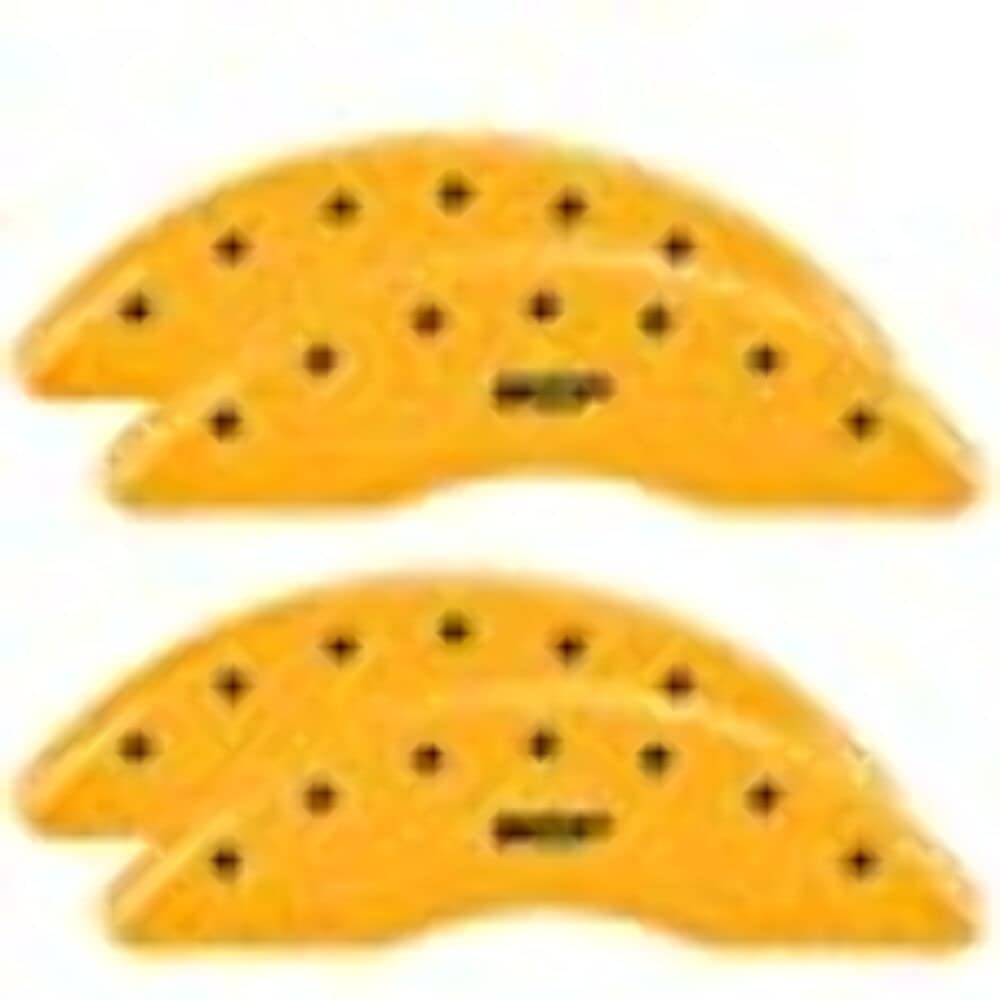 Mgp Caliper Covers 34219Smgpyl Mgp Yellow Powder Coat Finish, Black Characters, Set Of 4