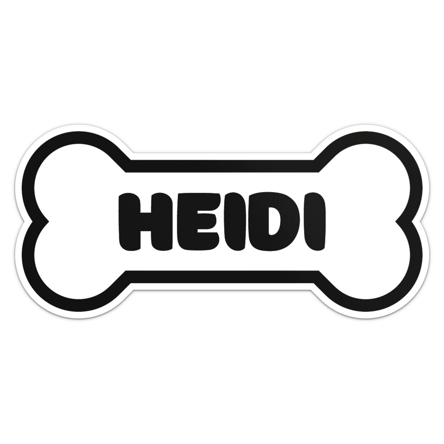 Heidi Dog Name Sticker - Waterproof Vinyl Decal For Car Bumper, Laptop, Water Bottle, Wall, And Window, Size - 5'' Longer Side