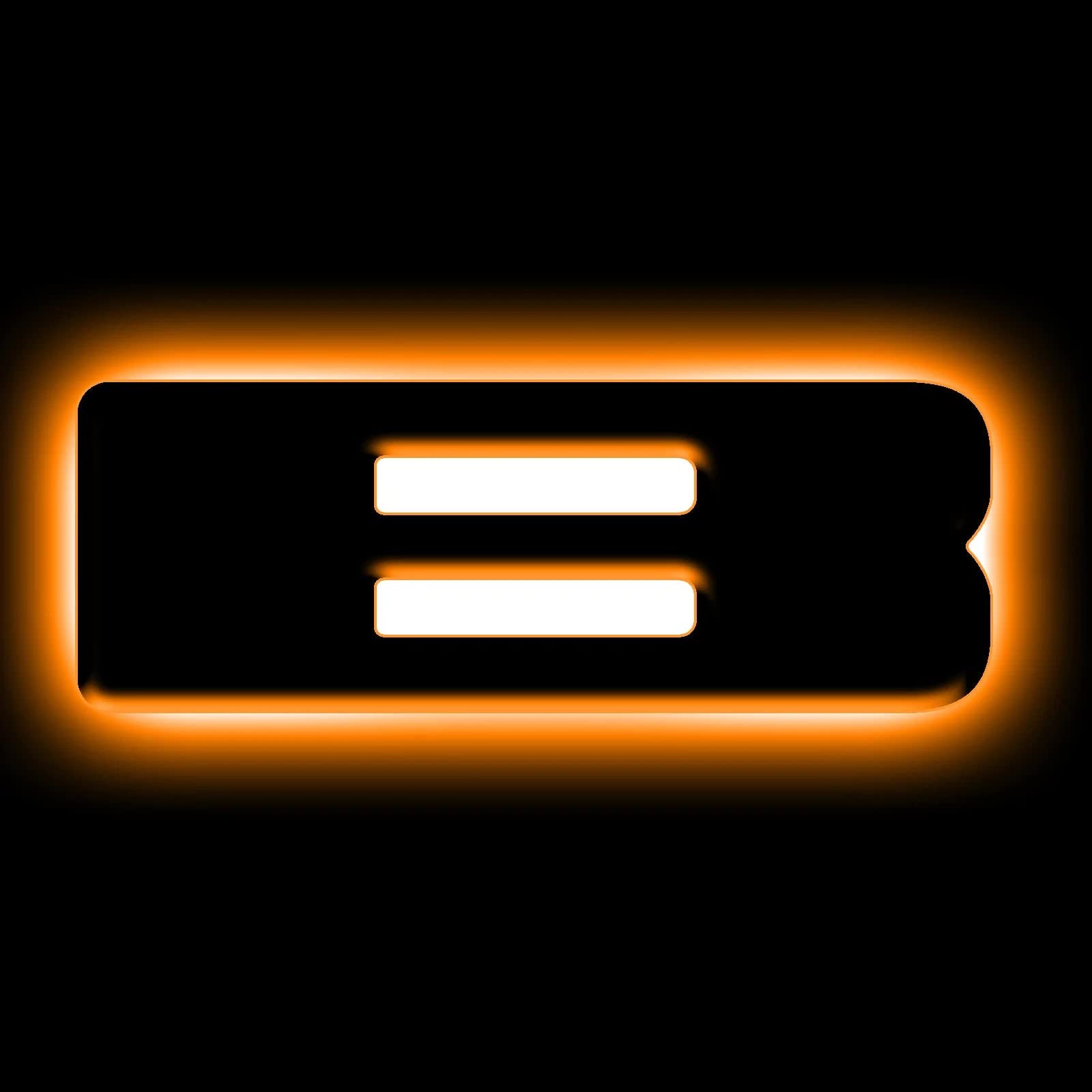 Oracle Lighting 3140-A-001 Single Universal Illuminated Amber Led Letter B With Matte Black Finish Letter Badge - Sleek Design - Customized High-End Appearance