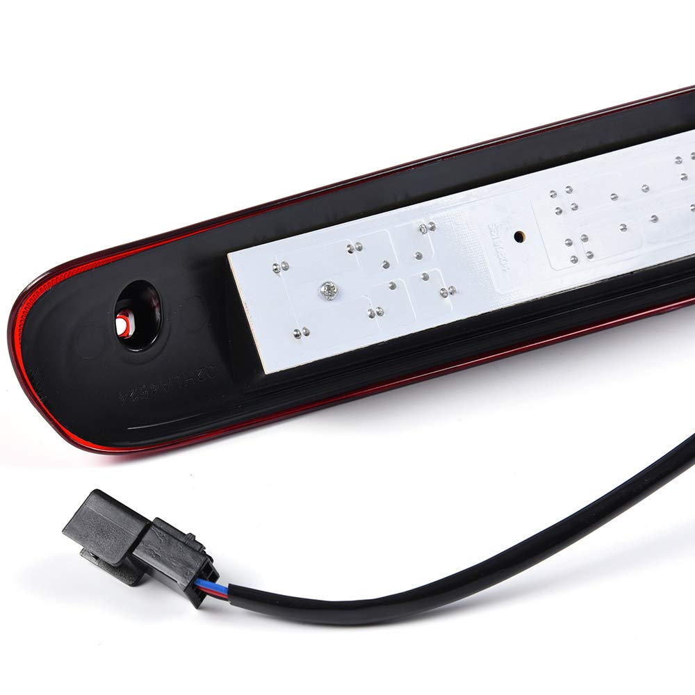 Cheda Third Brake Lights, Compatible With 2007-2013 Chevy Silverado Gmc Sierra 1500 2500 3500, Red Lens Clear Housing 3D Led Bar